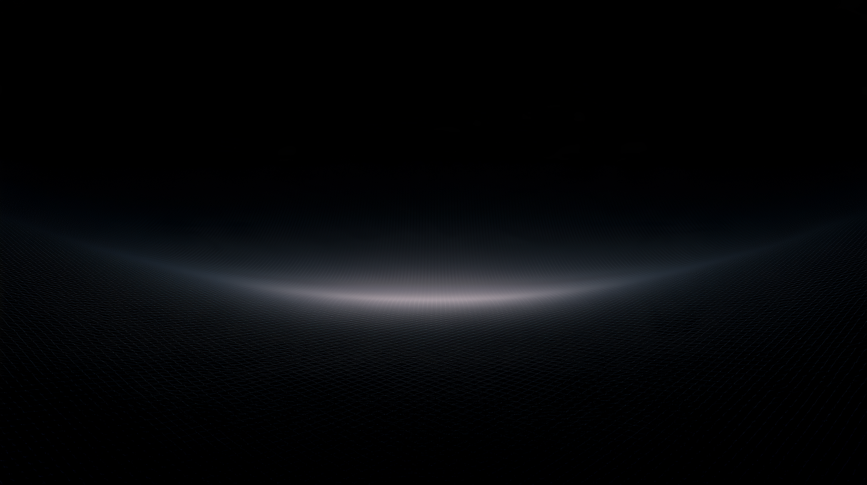 Illuminated horizon over a dark grid